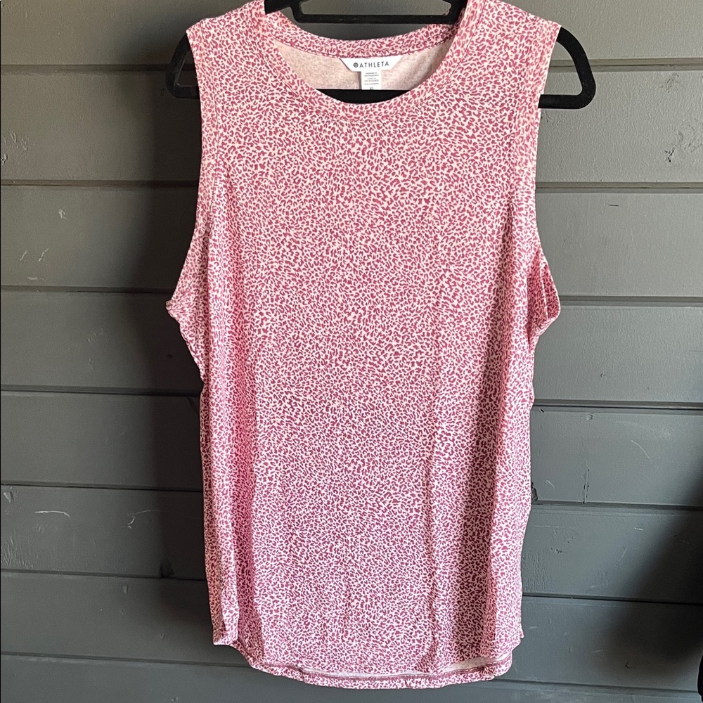 Athleta Pink Patterned Tank Top